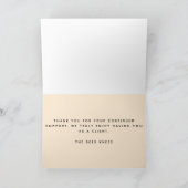 エレガント&ミニマルな蜂蜜の養蜂家を折り畳み カード (内部)