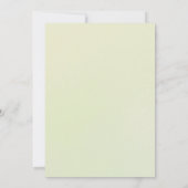 エレガント,ミニマルグリーン，ピーチ，赤面クリームズ結婚ス 招待状 (裏面)