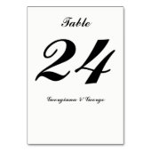 エレガント,ミニマルシンプルリスト,白黒 テーブルナンバー (正面)