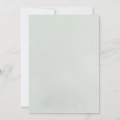 エレガント,ミニマルセージ，ピーチ，赤面クリームズ結婚ス 招待状 (裏面)