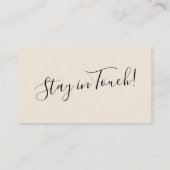 エレガント、ミニマルタイポグラフィ「引っ越しました」カード エンクロージャーカード (裏面)