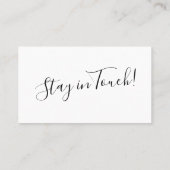 エレガント、ミニマルタイポグラフィ「引っ越しました」カード 名刺 (裏面)