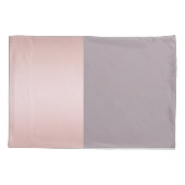 エレガント&ミニマルバラ金ゴールドと紫色のカラーブロック 枕カバー (裏面)