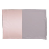 エレガント&ミニマルバラ金ゴールドと紫色のカラーブロック 枕カバー (正面)