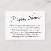 エレガント、ミニマルブライダル表示シャワーギフトカード エンクロージャーカード (正面)