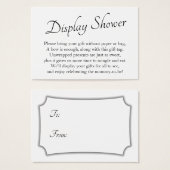 エレガント、ミニマルベビー表示シャワーギフトカード (正面&裏面)