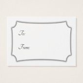 エレガント、ミニマルベビー表示シャワーギフトカード (裏面)