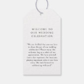 エレガント, ミニマル手書き，白い贈り物ラベル ギフトタグ (裏面)