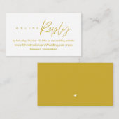 エレガント、ミニマル結婚リスト、のオンラインRSVPエンクロージャ エンクロージャーカード (正面/裏面)