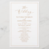 エレガント&ミニマル結婚式 プログラム (正面)