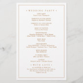 エレガント&ミニマル結婚式 プログラム (裏面)