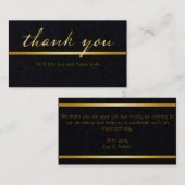 エレガント,ミニマル金ゴールド内のサンキューカードフェイク 名刺 (正面/裏面)