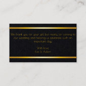 エレガント,ミニマル金ゴールド内のサンキューカードフェイク 名刺 (裏面)