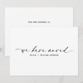 エレガント ミニマル お知らせ スクリプト 案内状 (正面/裏面)