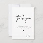 エレガント ミニマル お礼カード サンキューカード (正面)