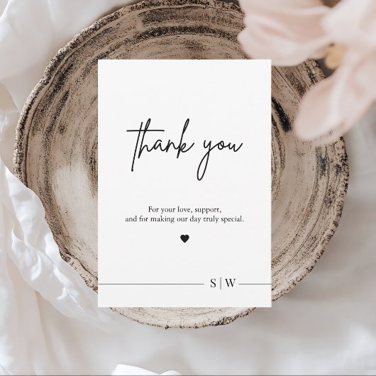 エレガント ミニマル お礼カード サンキューカード