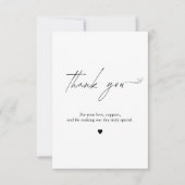 エレガント ミニマル お礼 現代 シンプル サンキューカード (正面)