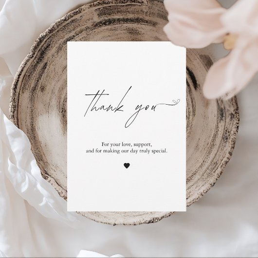 エレガント ミニマル お礼 現代 シンプル サンキューカード