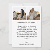 エレガント  ミニマル アーチ  エロープメントのお知らせ 案内状 (裏面)