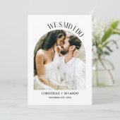 エレガント  ミニマル アーチ  エロープメント 発表 案内状 (スタンド正面)