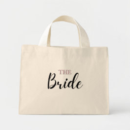 エレガント ミニマル アート ミニ トート バッグ for ブライド (結婚式のための洗練されたシン