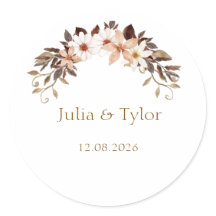 エレガント ミニマル ウェディング スティッカー