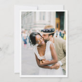 エレガント ミニマル ウェディング フォト 招待状 (裏面)