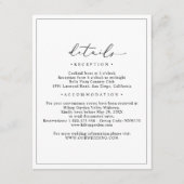 エレガント ミニマル ウェディング 詳細 封入カード エンクロージャーカード (正面)