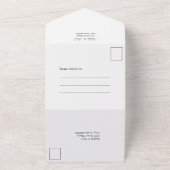 エレガント ミニマル オールインワン ウェディング 招待状 (外側)