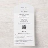 エレガント ミニマル オールインワン ウェディング 招待状 (内側)