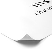 エレガント ミニマル カリグラフィー ウェディング バー メニュー ポスター (角)