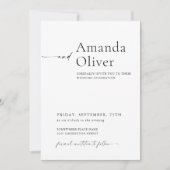 エレガント ミニマル カリグラフィー ウェディング 招待状 (正面)