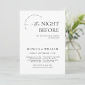 エレガント ミニマル カリグラフィー リハーサル ディナー 招待状 (スタンド正面)