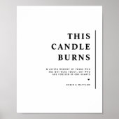 エレガント ミニマル キャンドル 燃焼 ウェディング サイン (正面)