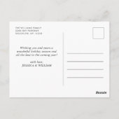 エレガント ミニマル クリスマス フォト グリーティング ポストカード (裏面)