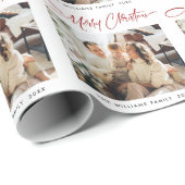 エレガント ミニマル クリスマス フォト ホリデー ラッピングペーパー (ロールコーナー)