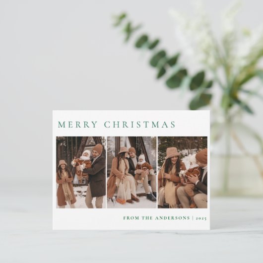 エレガント ミニマル クリスマス | モダン ファミリー 3 フォト (スタンド正面)