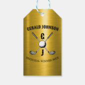 エレガント ミニマル ゴルフ モノグラム ギフトタグ (裏面)