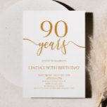 エレガント ミニマル シャンパン 90歳 誕生日パーティー 招待状<br><div class="desc">これはミニマル シャンパン ホワイト 90歳 誕生日パーティー インビテーションです！</div>