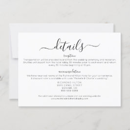 エレガント ミニマル シンプル ウェディング 詳細 招待状