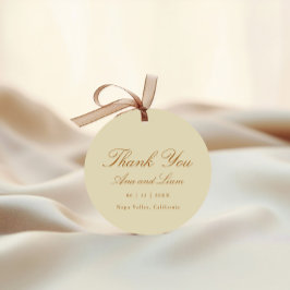 エレガント ミニマル スクリプト モダン サンクス ウェディング フェイバータグ