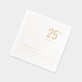 エレガント ミニマル タイポグラフィー オーダーメイド 誕生日 箔ナプキン (左)