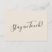 エレガント・ミニマル・タイポグラフィー 「私たちは移転しました」 クリーム エンクロージャーカード (裏面)