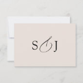 エレガント ミニマル タウペ モダン 出欠カード (裏面)