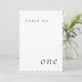エレガント ミニマル テーブル ナンバー カード (スタンド正面)