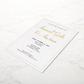 エレガント ミニマル ビジネス コーポレート イベント 箔招待状 (回転した状態)
