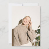 エレガント ミニマル ピンク フォト 卒業パーティー 招待状 (裏面)