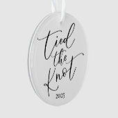 エレガント ミニマル ファーストイヤー 結婚 オーナメント (正面)
