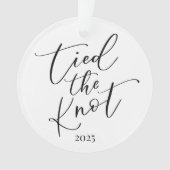 エレガント ミニマル ファーストイヤー 結婚 オーナメント (正面)