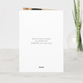 エレガント ミニマル フォト ウェディング サンクス カード (裏面)